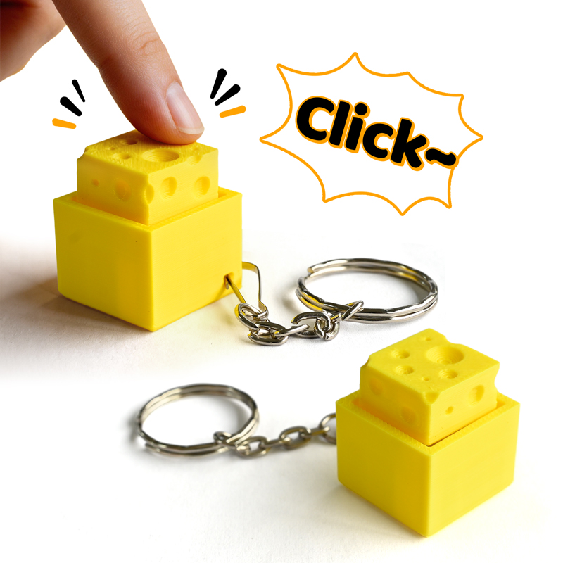3D Printing Fidget Toys - 3D Baskılı Peynirli Anahtar Fidget Clicker