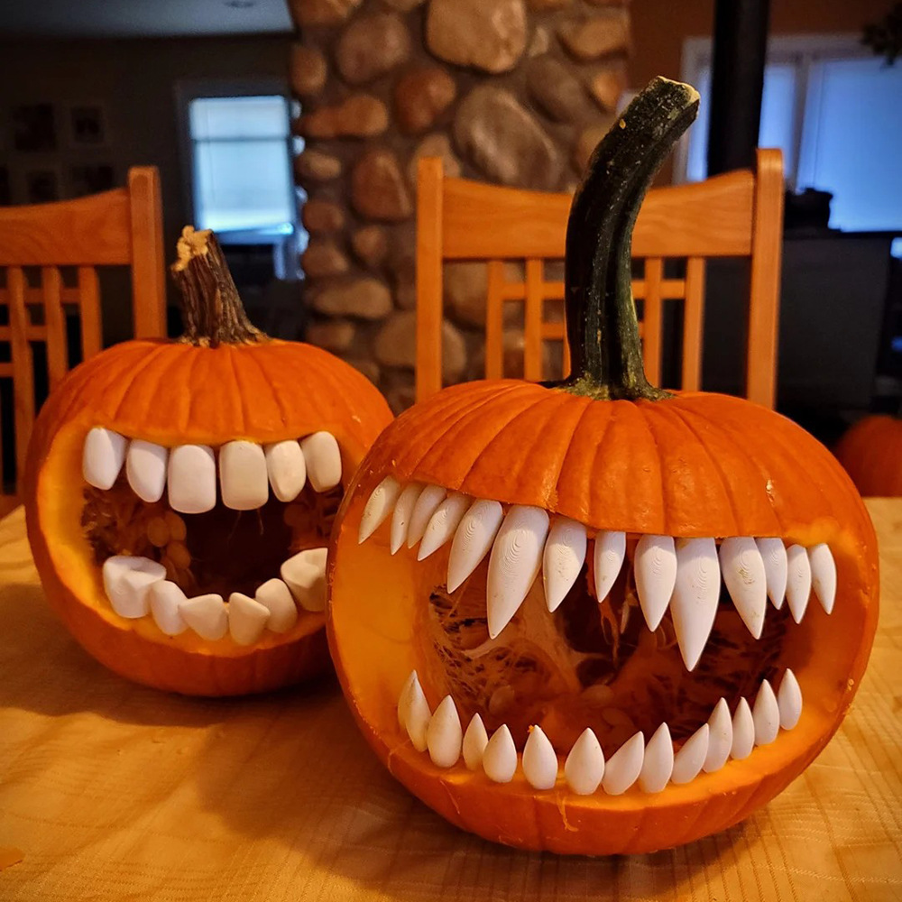 3D Printing Dental - 3D Baskılı Balkabağı Dişleri Kiti Cadılar