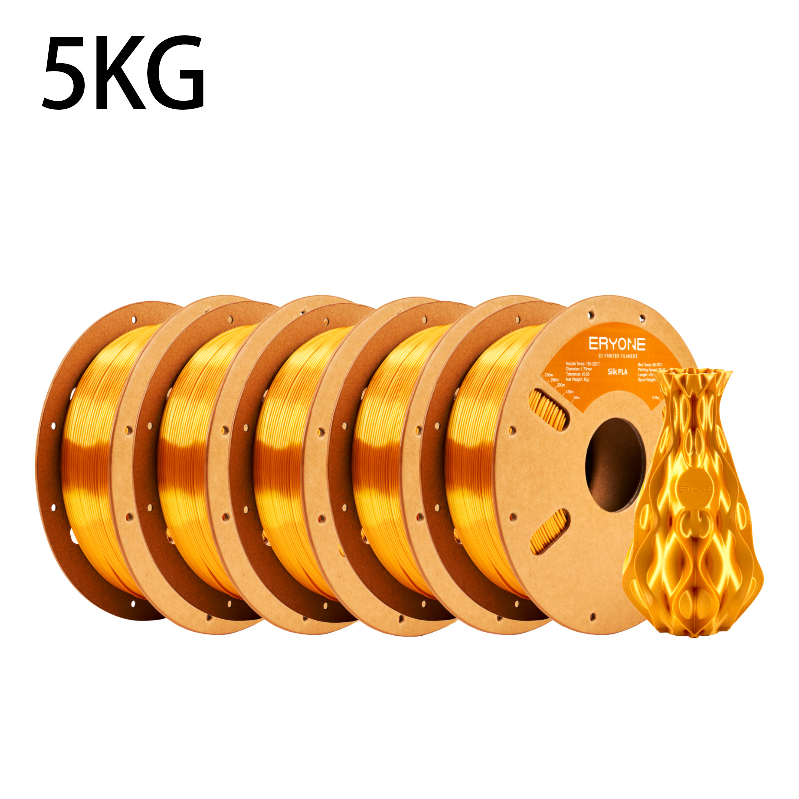 Pla Filament 1.75Mm - ERYONE 5kg İpek PLA Filament 3D