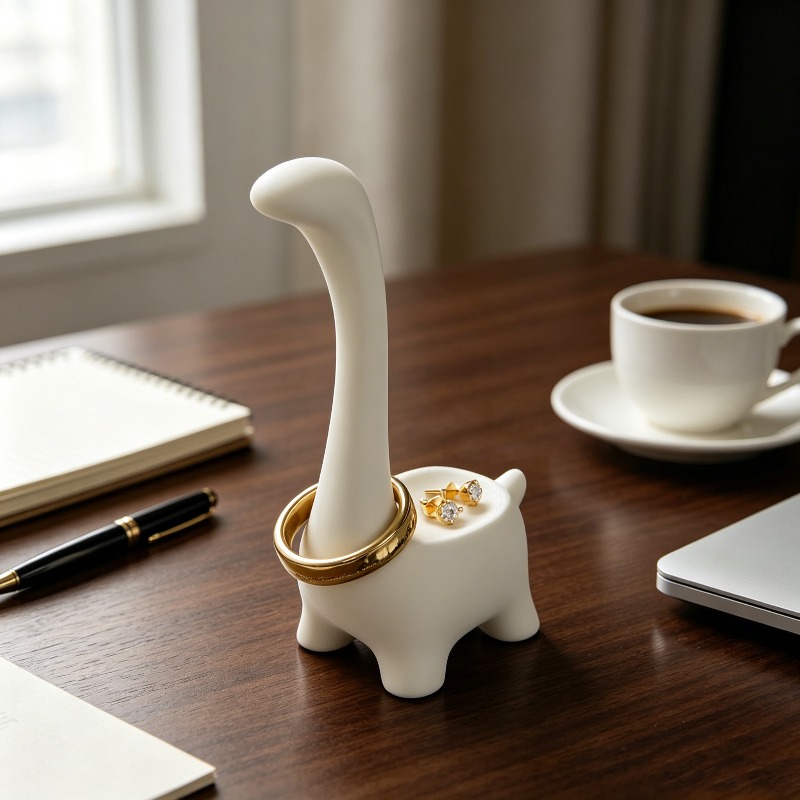 3D Printing Ring Holder - Masaüstü dekorasyonu 3D baskılı sevimli dinozor