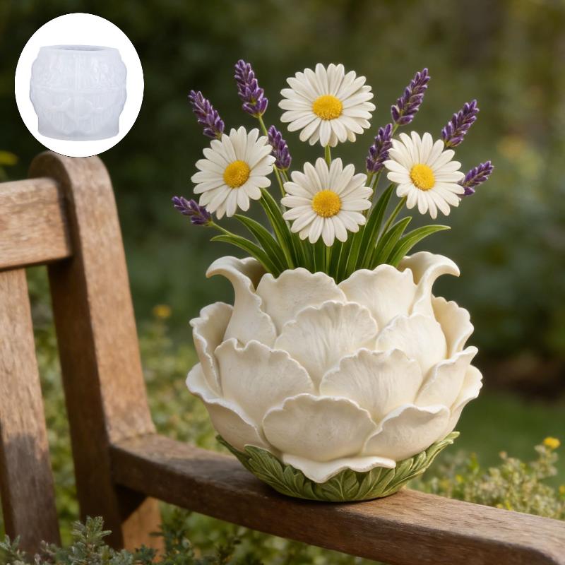 3D Printing Pot - 3D El Yapımı Şakayık Çiçek Saksısı