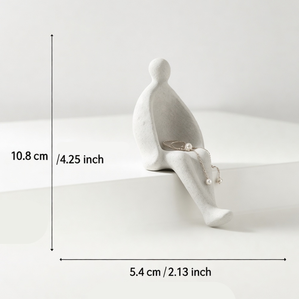 3D Baskılı Gri Oturan Figür Ta - 3D Printing Ring Holder incelemesi ve fiyatı