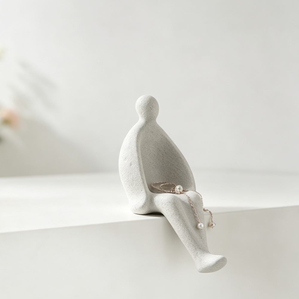 3D Baskılı Gri Oturan Figür Ta - 3D Printing Ring Holder incelemesi ve fiyatı