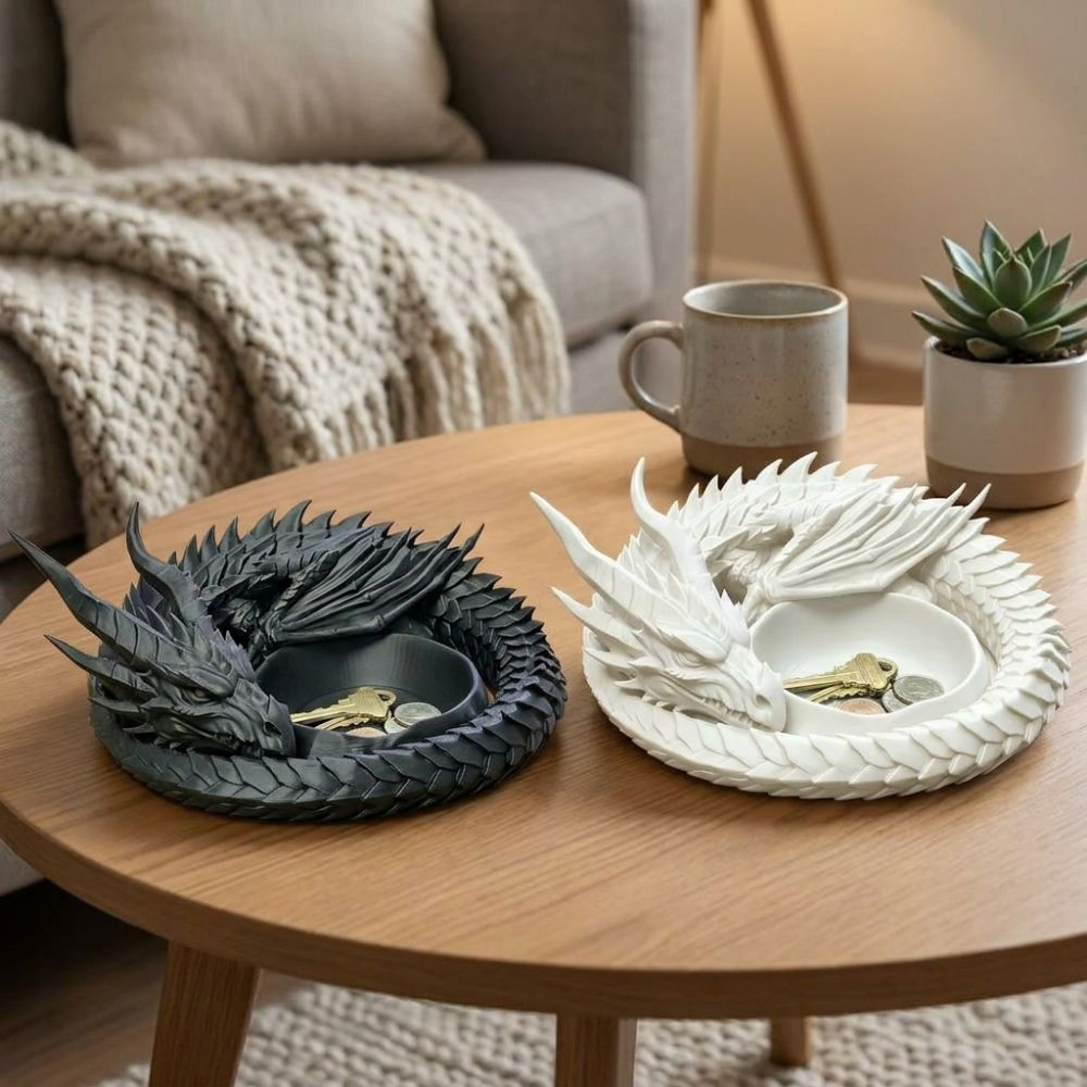 Yaratıcı Gotik 3D Baskı Ejderh - 3D Printing Ring Holder incelemesi ve fiyatı