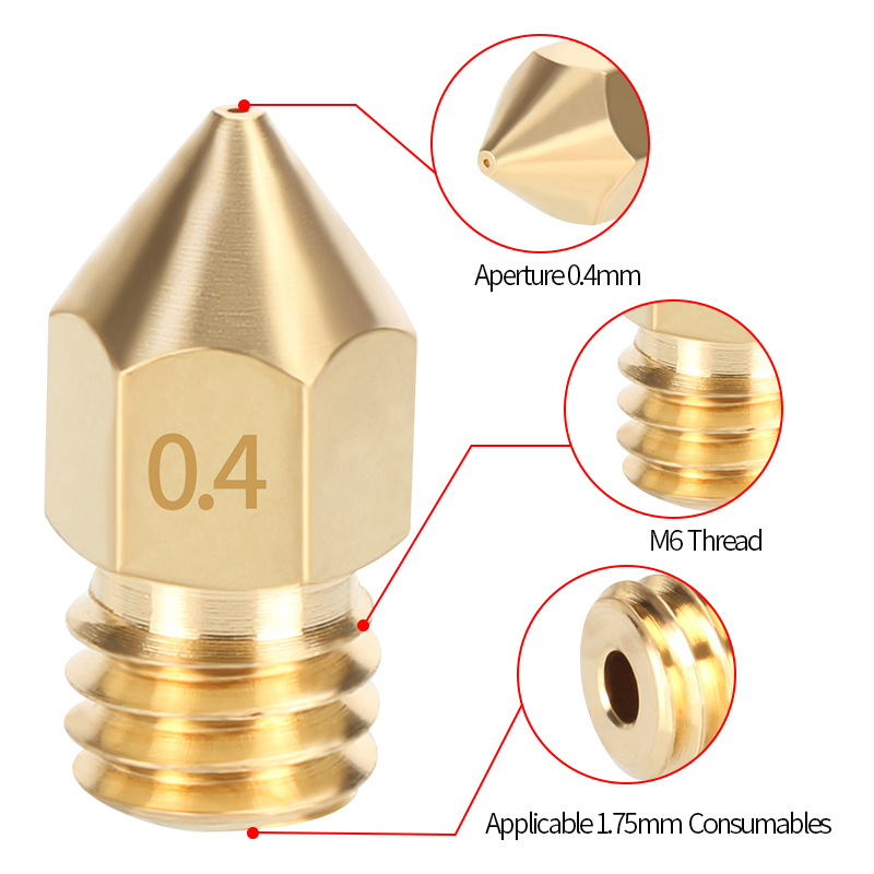 MK8 Pirinç Meme 0.2/0.3/0.35/0 - 3D Printer Nozzle Brass incelemesi ve fiyatı