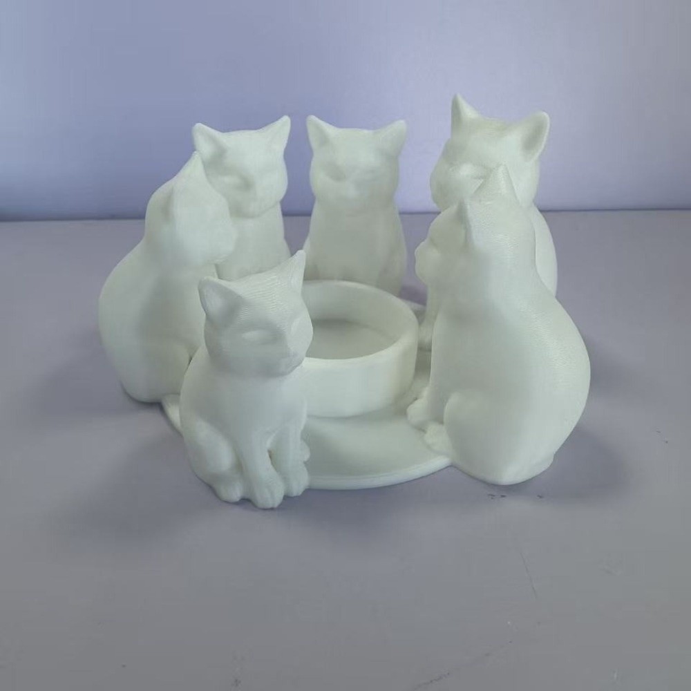 Yaratıcı Karikatür Kedi Mumluk - 3D Printing Ring Holder incelemesi ve fiyatı