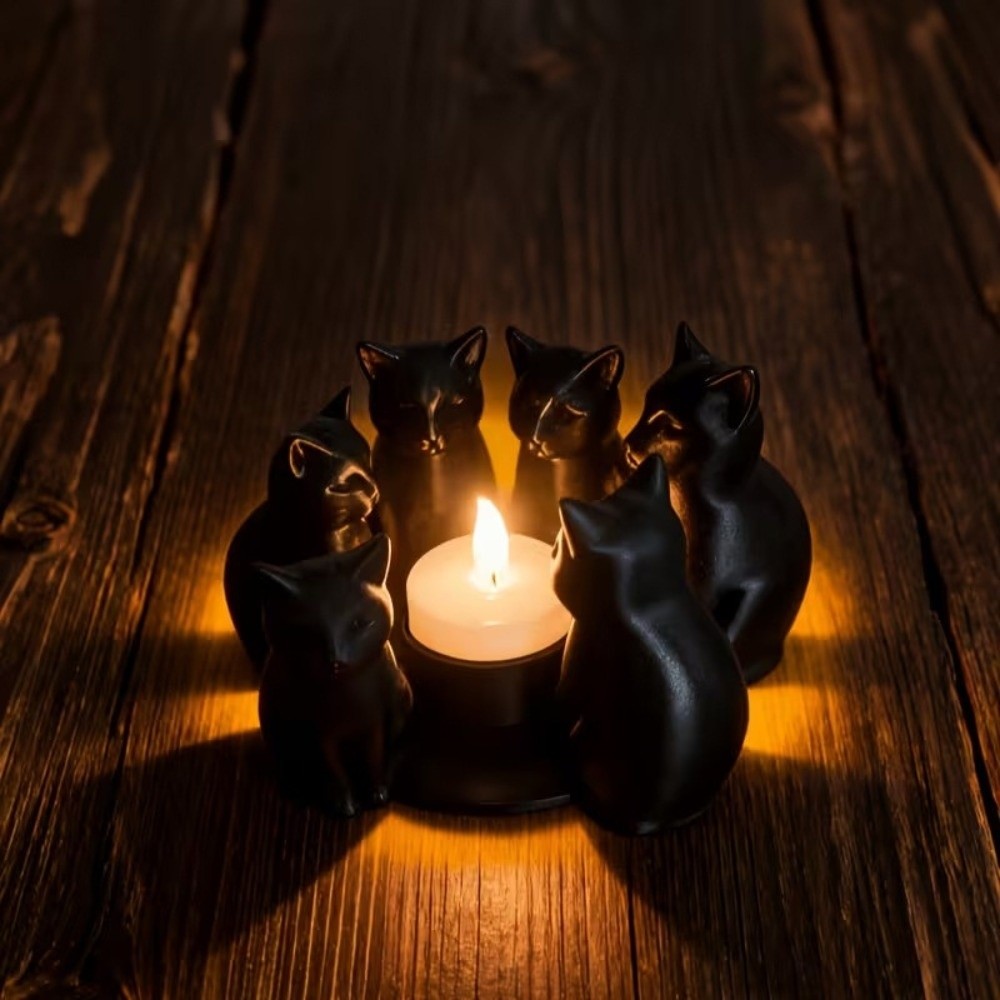 Yaratıcı Karikatür Kedi Mumluk - 3D Printing Ring Holder incelemesi ve fiyatı