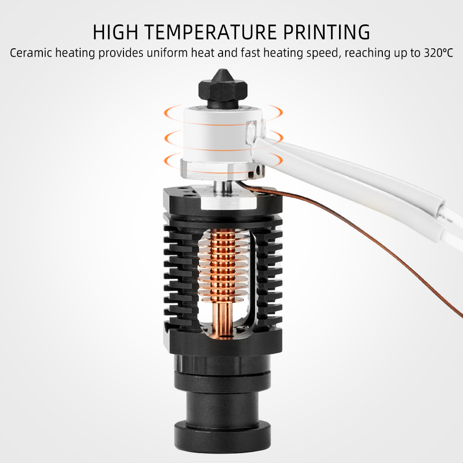 E3DV6 Sıcak Uç Seramik Isıtma  - 3D Printer Nozzle Brass incelemesi ve fiyatı