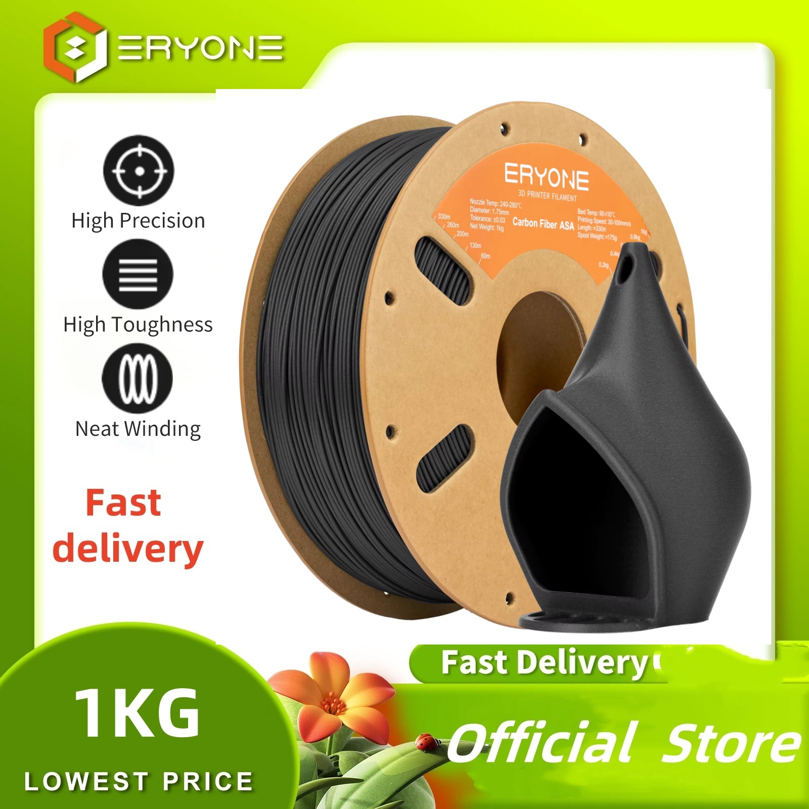 ERYONE 1KG ASA Karbon Fiber Pr - Asa Filament Outdoor incelemesi ve fiyatı