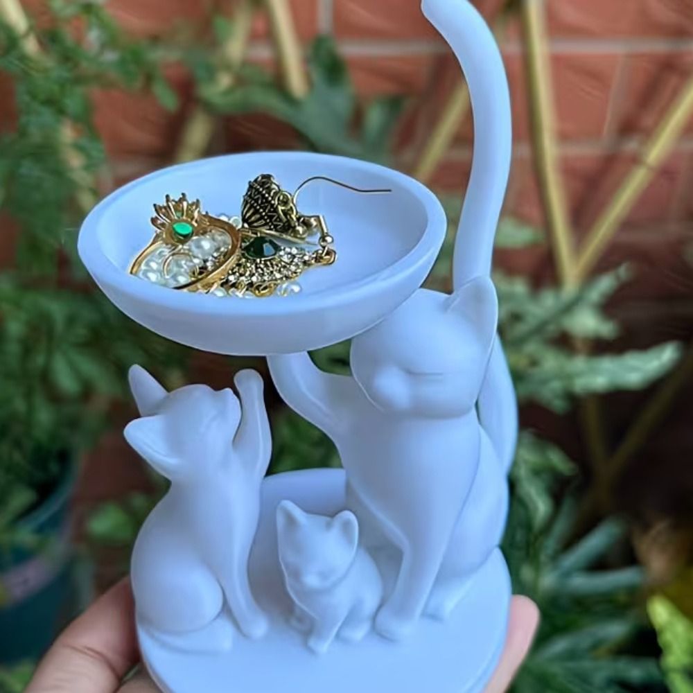 Çizgi Film Kedi Takı Tepsisi 3 - 3D Printing Ring Holder incelemesi ve fiyatı