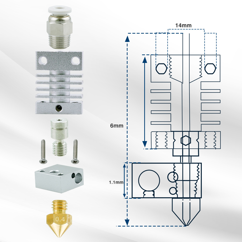 Creality Ender 3 CR-10 CR-10S  - 3D Printer Nozzle Brass incelemesi ve fiyatı