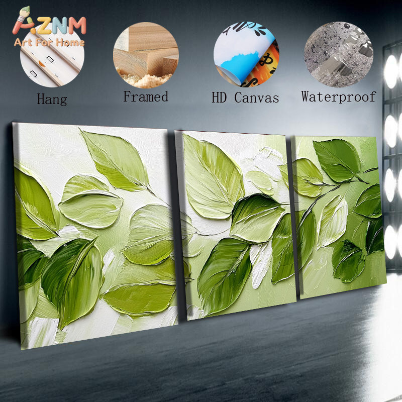 AZNM 3D Dokulu Yeşil Yaprak Im - 3D Printing Wall incelemesi ve fiyatı
