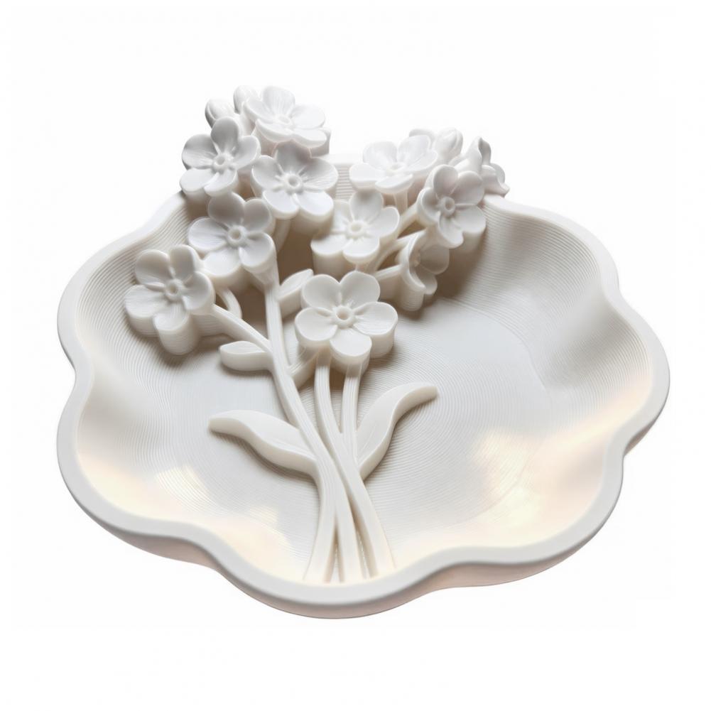 3D Baskılı Çiçek Desenli Dalga - 3D Printing Ring Holder incelemesi ve fiyatı