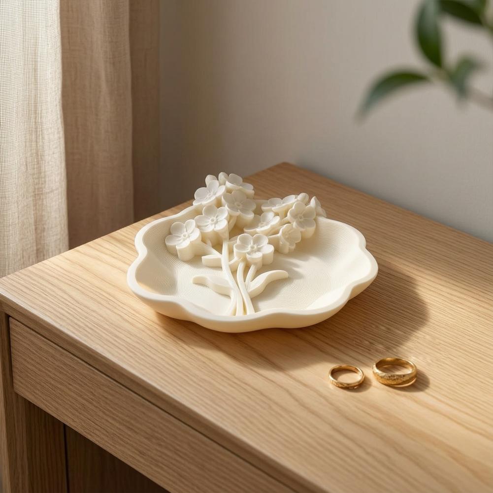 3D Baskılı Çiçek Desenli Dalga - 3D Printing Ring Holder incelemesi ve fiyatı