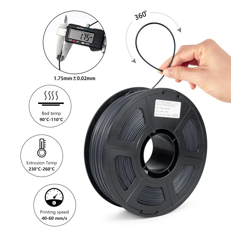 Karbon Fiber ASA Filament 1.75 - Asa Filament Outdoor incelemesi ve fiyatı