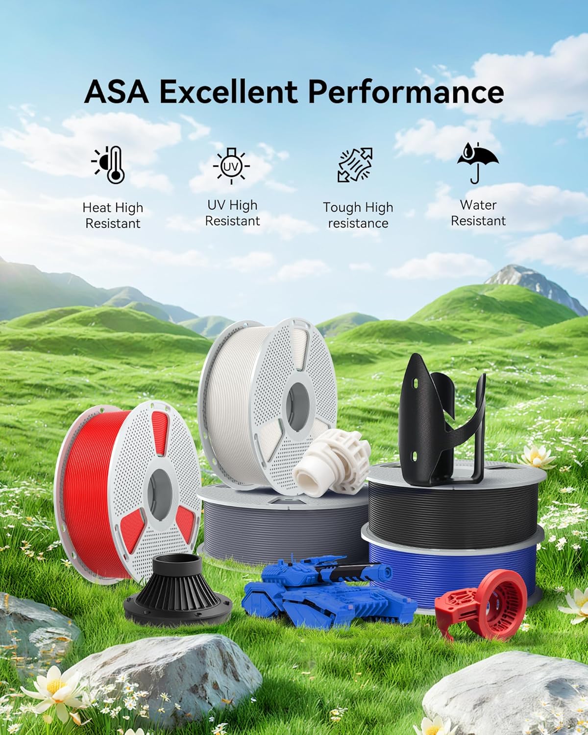 SUNLU 10KG ASA 1.75mm 3D Yazıc - Asa Filament Outdoor incelemesi ve fiyatı